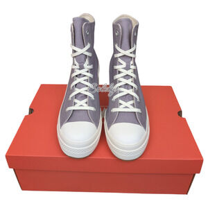 Converse Chuck 70 De Luxe Heel Mauve Stone Grey Purple Platform Sneaker 10.5